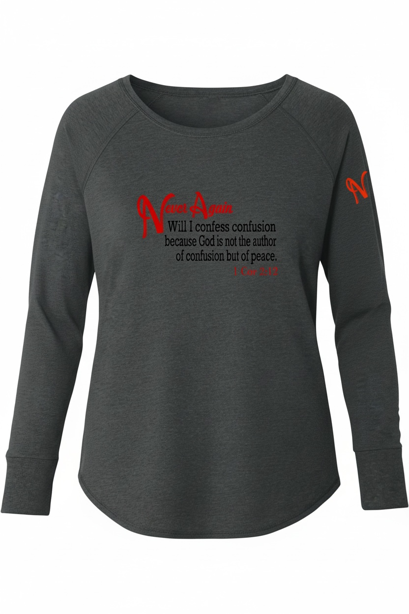 Never Again 1 Cor 212 Confusion DT132L Womens Long Sleeve
