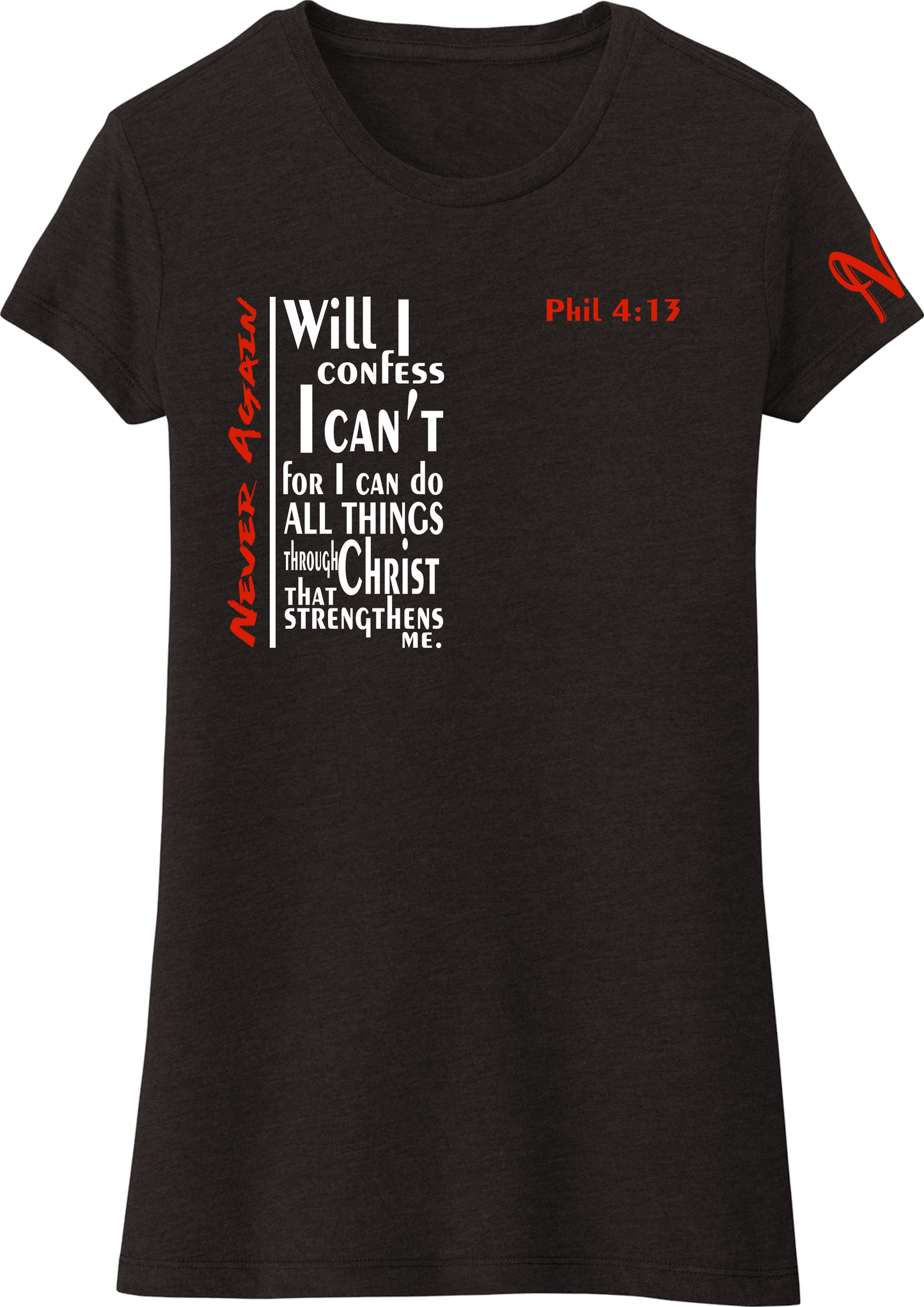 Never Again Women's Short Sleeve Black Frost Tee V3