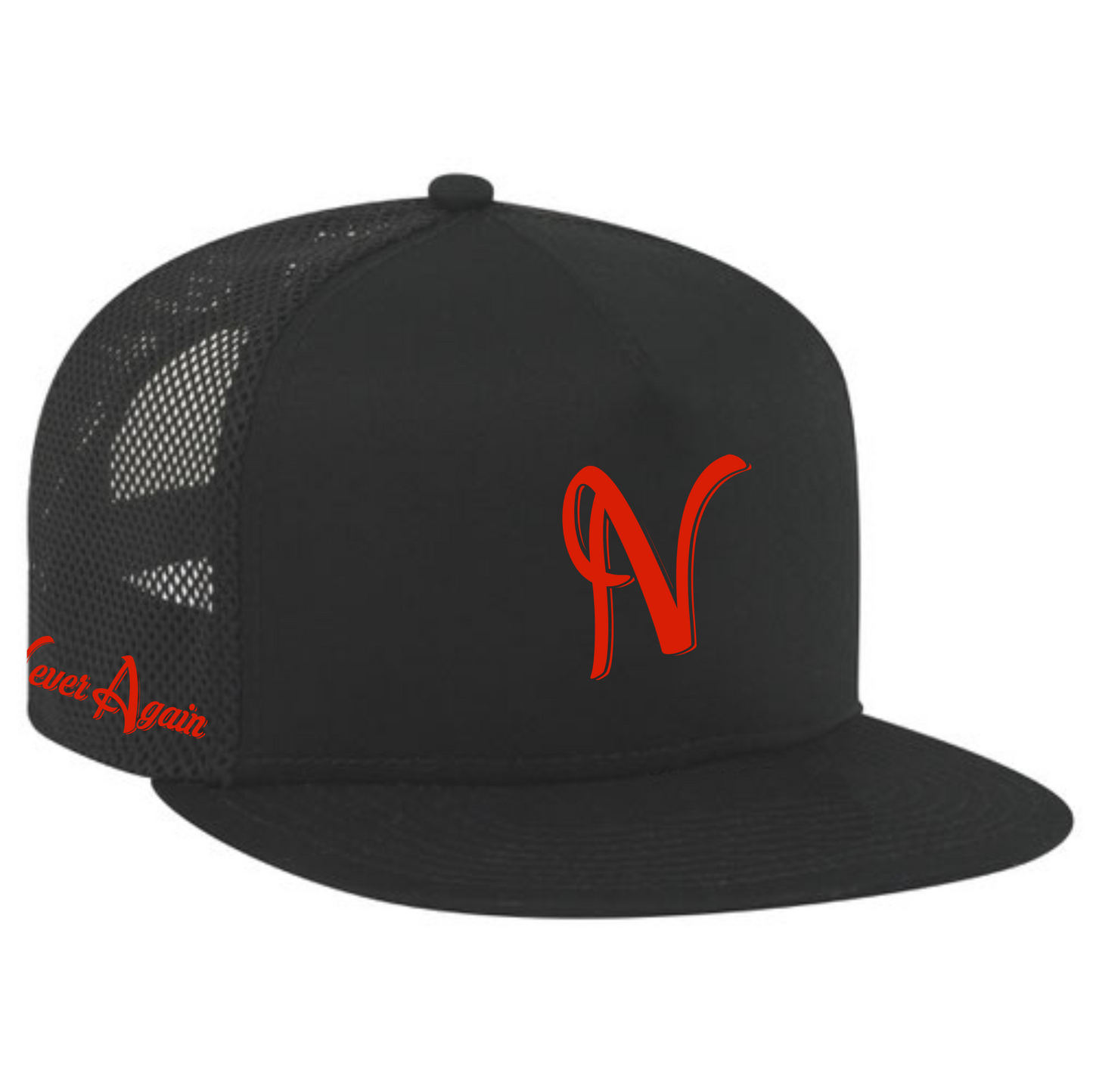 Never Again "N" Flat Bill Cap