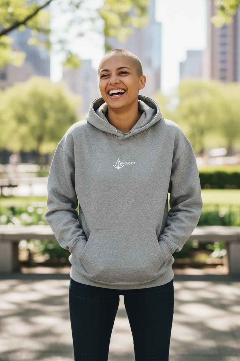 White Anchored Hoodie