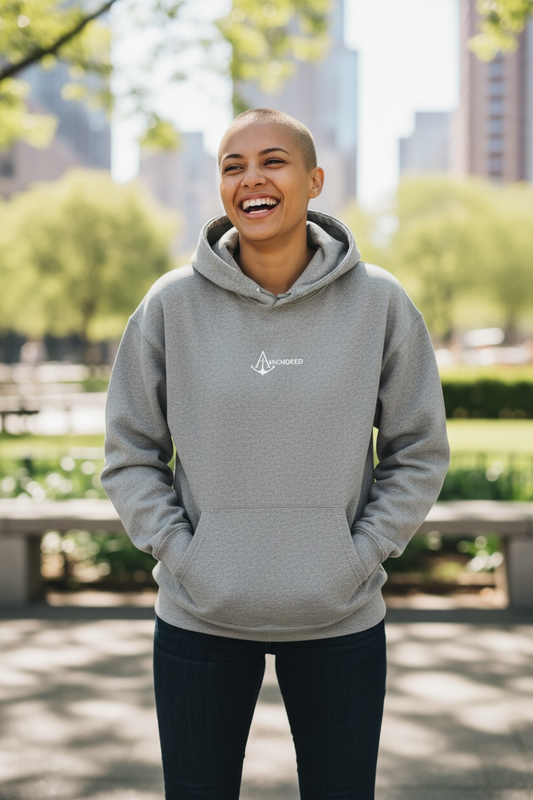 White Anchored Hoodie