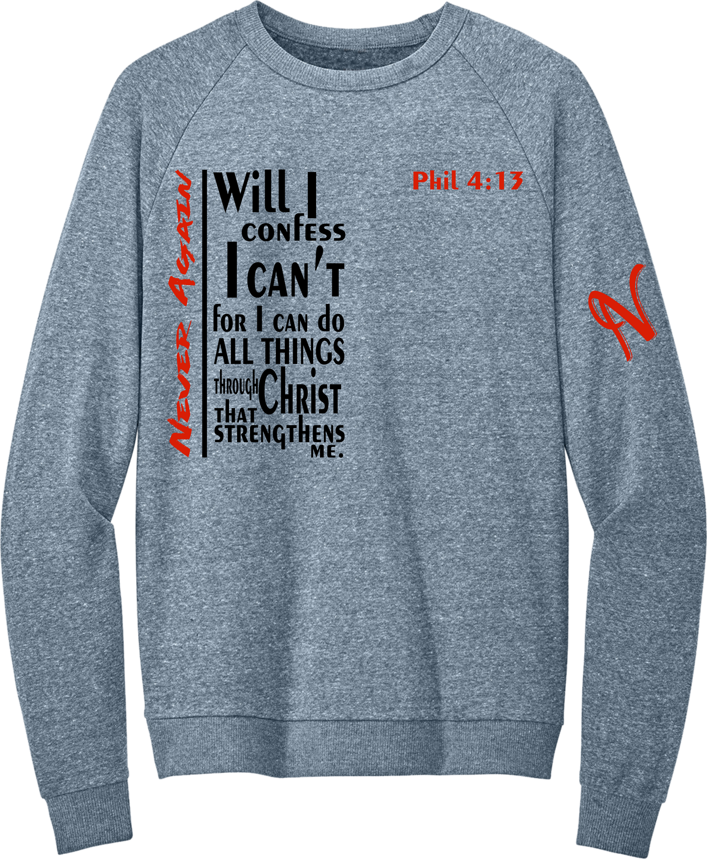 Never Again Navy Frost Sweatshirt V3