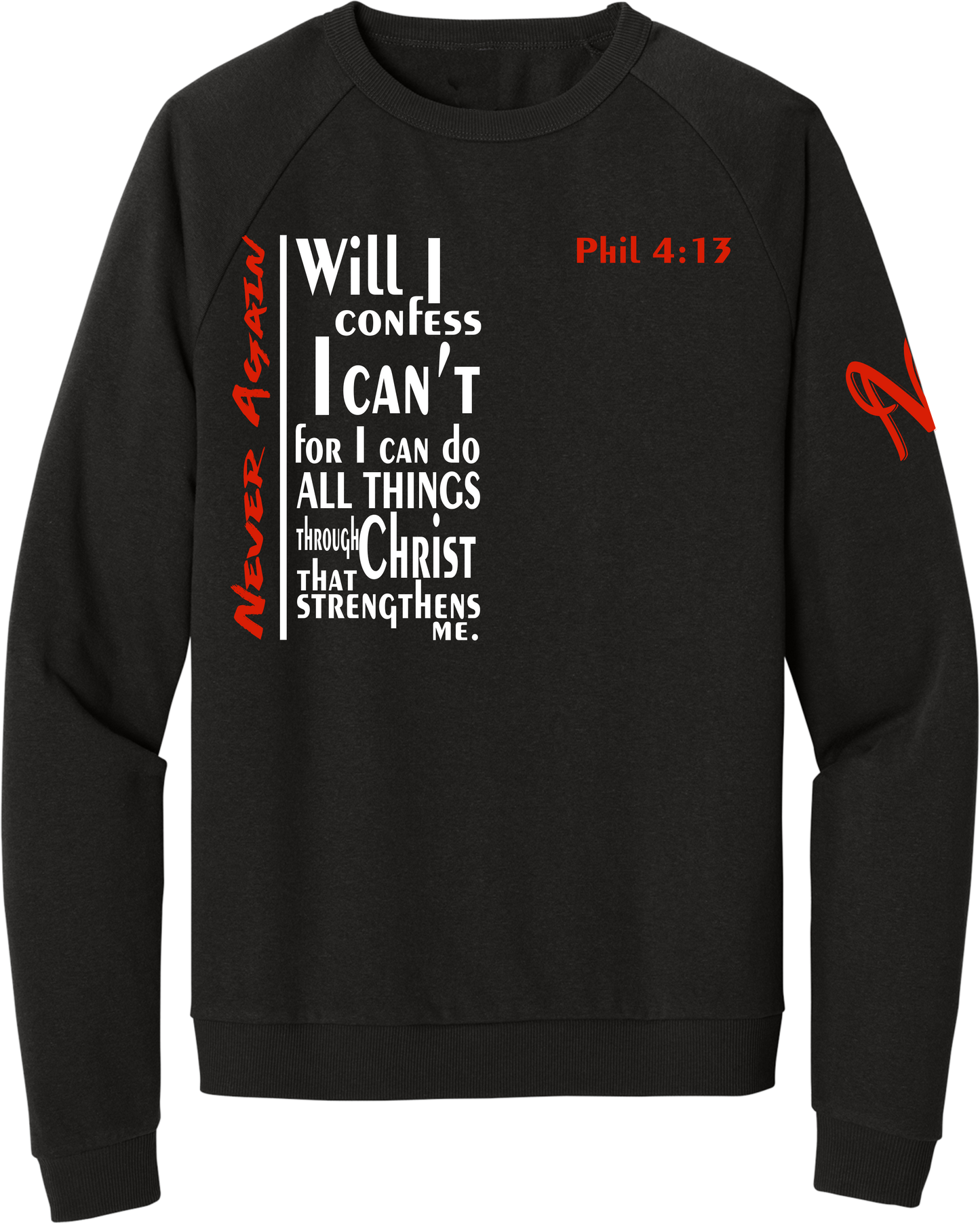 Never Again Black Sweatshirt V3
