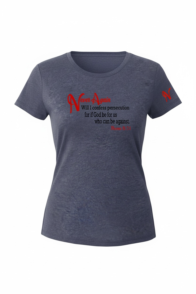 Never Again Rom 831 Persecution DT155 Womens Short Sleeve