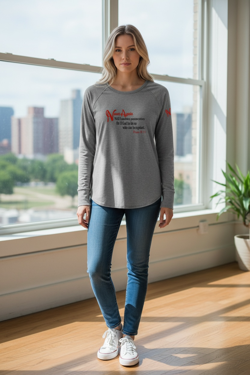 Never Again Rom 831 Persecution DT132L Womens Long Sleeve