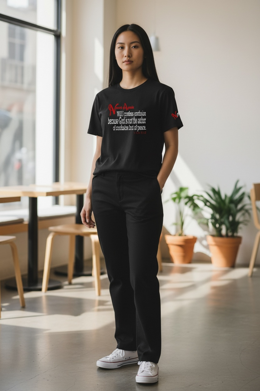 Never Again 1 Cor 212 Confusion DT155 Womens Short Sleeve