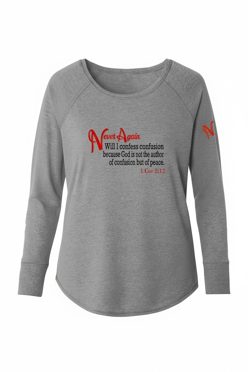 Never Again 1 Cor 212 Confusion DT132L Womens Long Sleeve