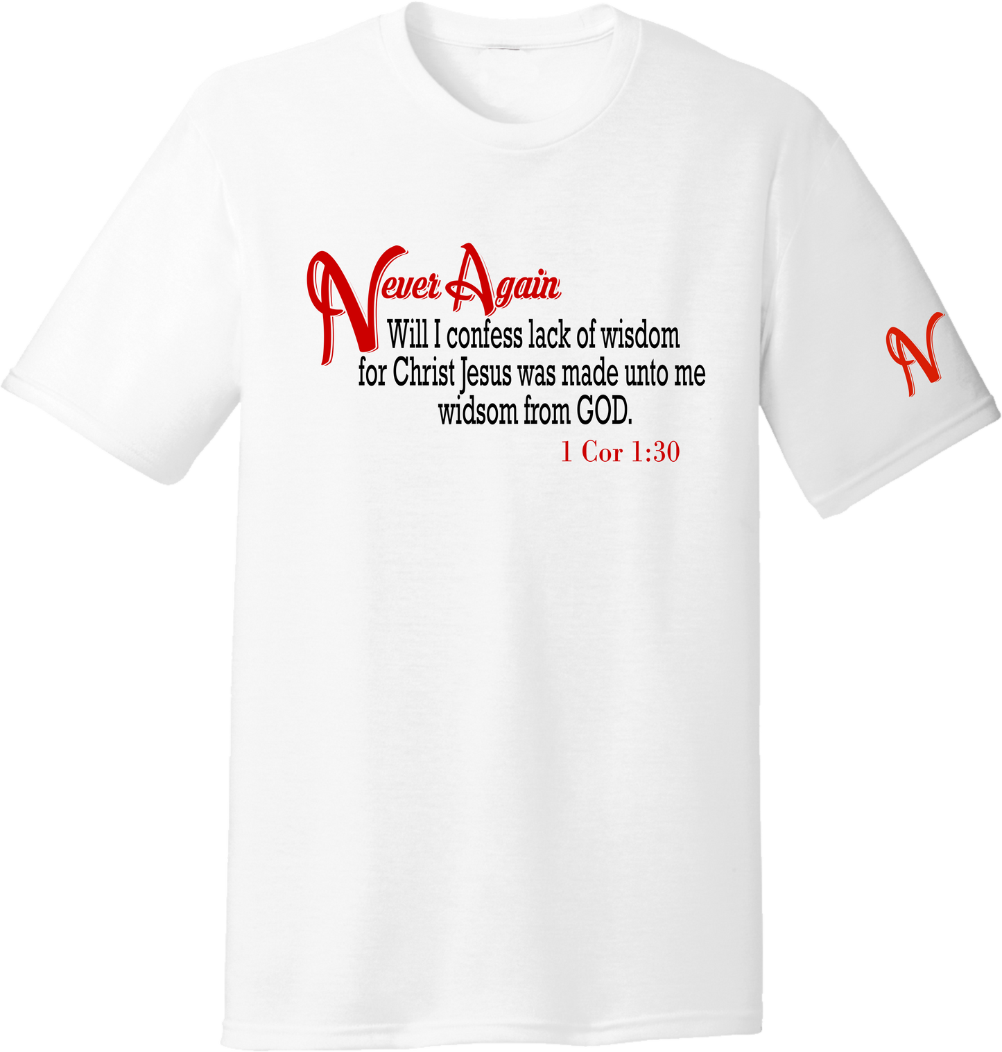 Never Again 1 Cor 130 Wisdom DT130Y Short Sleeve (Youth)
