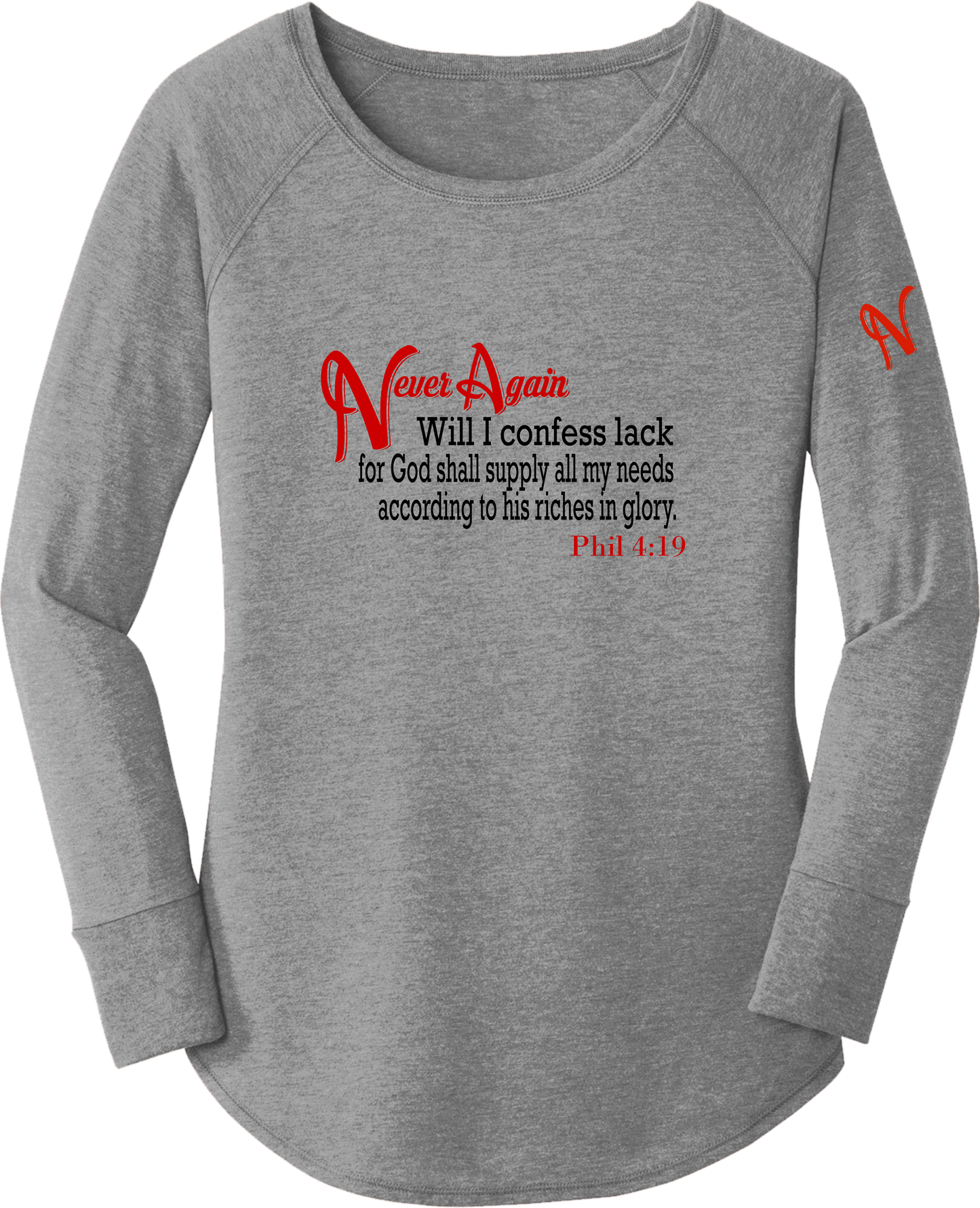 Never Again Phil 419 Lack  DT132L Womens Long Sleeve