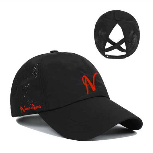 Never Again "N" Ponytail Cap